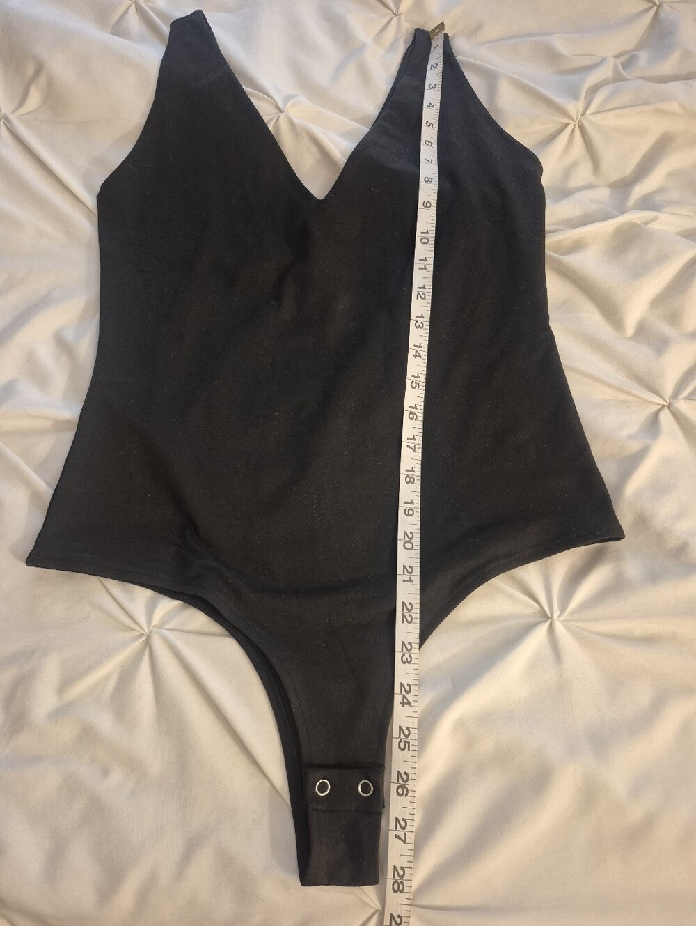 Amazon | Black One-Piece Bodysuit - V-Neck